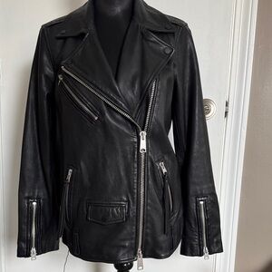 AllSaints Oversized leather Biker Jacket
